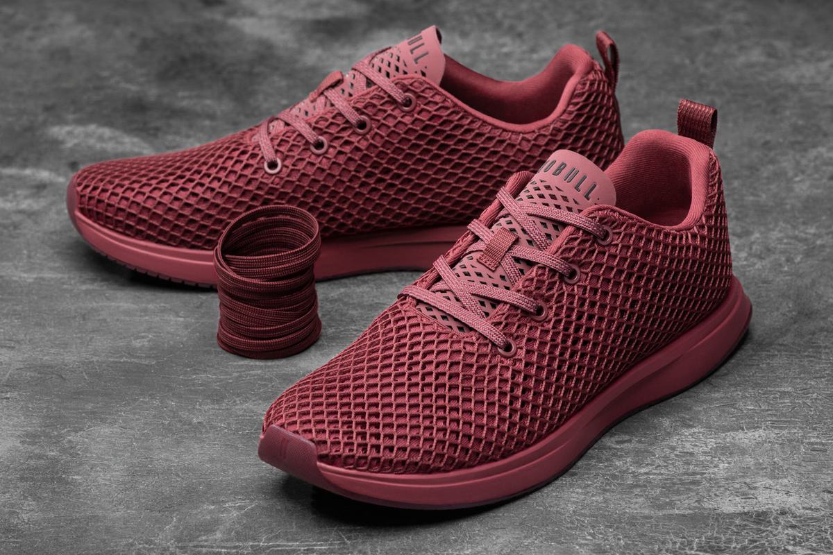 Nobull Mesh Runner Men's Running Shoes Burgundy | Australia (SY6072)